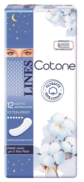 LINES COTONE NON ULTRA NOTTE DISTESI 12 PEZZI - farmaidea24.com