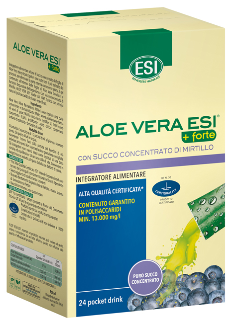 ESI ALOE VERA SUCCO + FORTE MIRTILLO 24 POCKET DRINK - farmaidea24.com
