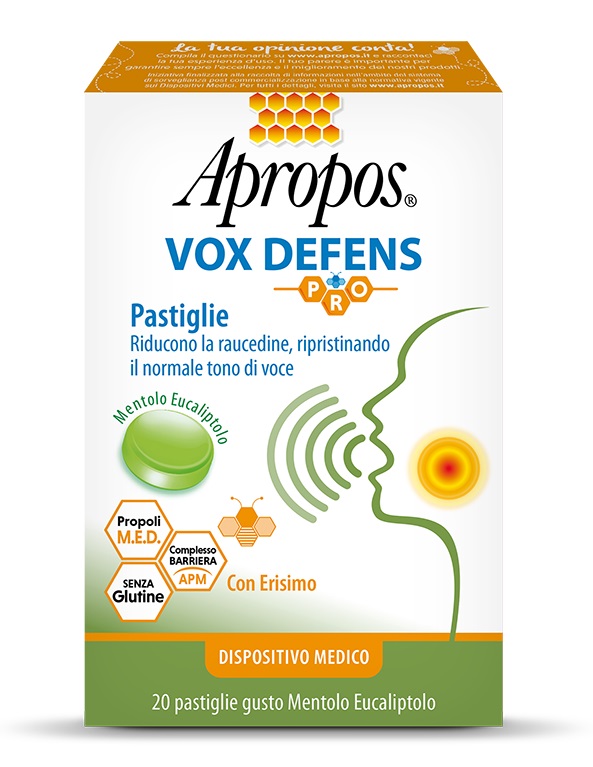 APROPOS VOX DEFENS PRO MENTOLO EUCALIPTO 20 PASTIGLIE - farmaidea24.com