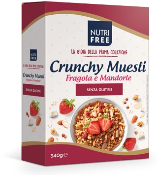 NUTRIFREE CRUNCHY MIX FRAGOLE E MANDORLE 340 G - farmaidea24.com