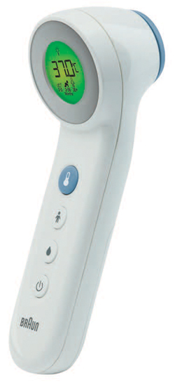 TERMOMETRO BRAUN TOUCH + NO TOUCH MODELLO BNT400 3 IN 1 PER MISURAZIONE TEMPERATURA A DISTANZA DELLA FRONTE CIBO E BAGNO - farmaidea24.com