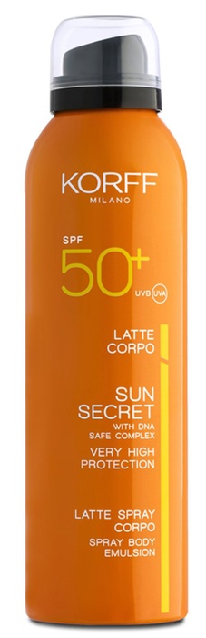 KORFF SUN SECRET LATTE SPRAY CORPO SPF50+ 200 ML - farmaidea24.com