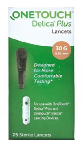 LANCETTE PUNGIDITO ONETOUCH DELICA PLUS 25 PEZZI - farmaidea24.com