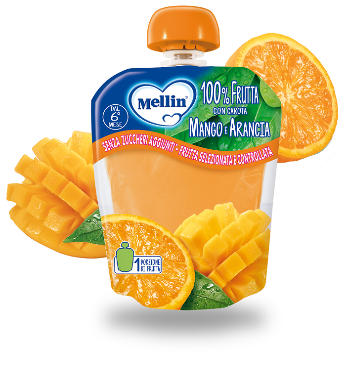 MELLIN POUCH ARANCIA MANGO 90 G - farmaidea24.com