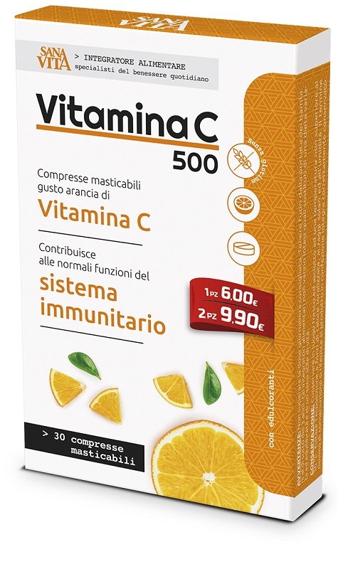 SANAVITA VITAMINA C MASTICABILE 30 COMPRESSE - farmaidea24.com