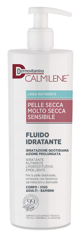 DERMOVITAMINA CALMILENE FLUIDO IDRATANTE PER PELLE SECCA, MOLTO SECCA E SENSIBILE 500 ML - farmaidea24.com