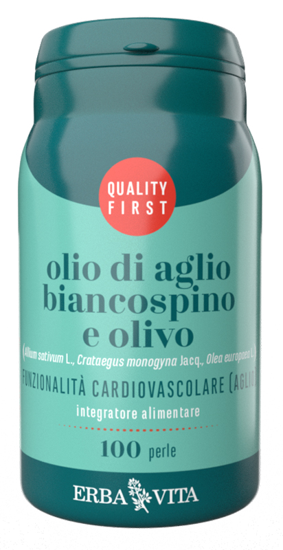 OLIO DI AGLIO BIANCOSPINO E OLIVO 100 PERLE - farmaidea24.com