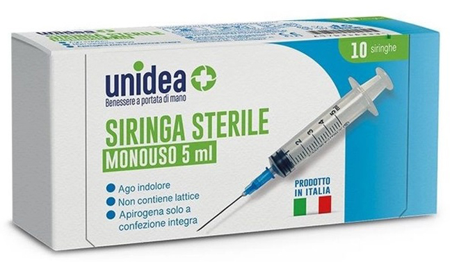 UNIDEA SIRINGA DA 5ML MONOUSO 10 PEZZI - farmaidea24.com