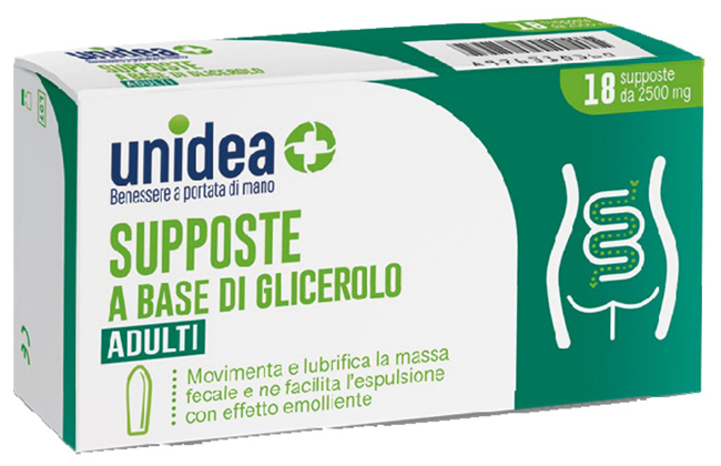 UNIDEA SUPPOSTE GLICEROLO 2500MG 18 PEZZI - farmaidea24.com