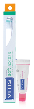 VITIS SPAZZOLINO SOFT ACCESS + DENTIFRICIO GINGIVAL 15 ML - farmaidea24.com