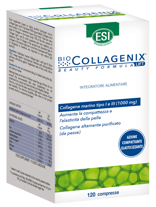 ESI BIOCOLLAGENIX 120 COMPRESSE - farmaidea24.com