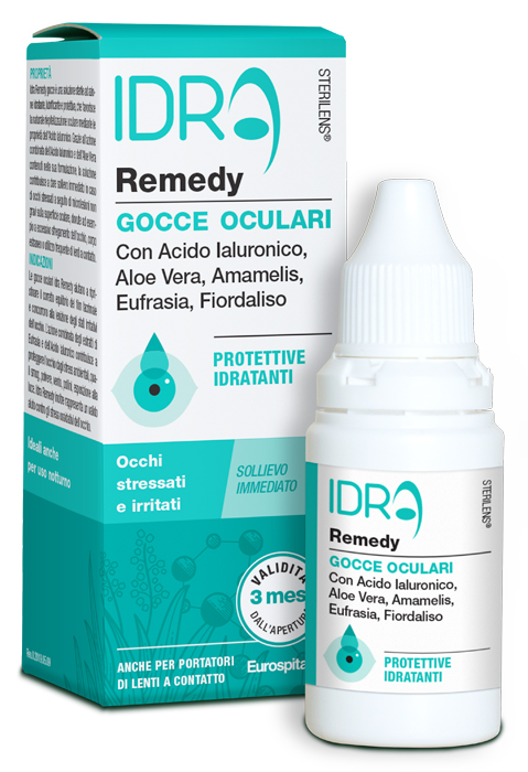 GOCCE OCULARI PROTETTIVE IDRATANTI STERILENS IDRA REMEDY CON ACIDO IALURONICO E ALOE VERA 10 ML - farmaidea24.com