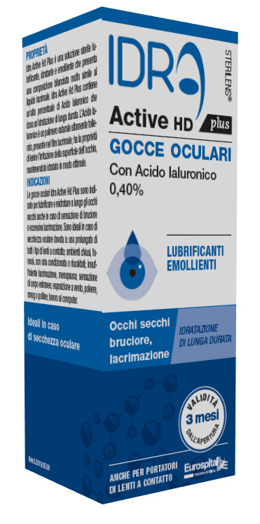 GOCCE OCULARI STERILENS IDRA ACTIVE HD PLUS 10 ML CON ACIDO IALURONICO 0,40% - farmaidea24.com