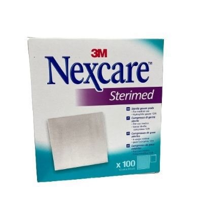 GARZA COMPRESSA NEXCARE STERIMED IN COTONE 20 FILI 18X40CM MULTILINGUAL 100 PEZZI - farmaidea24.com