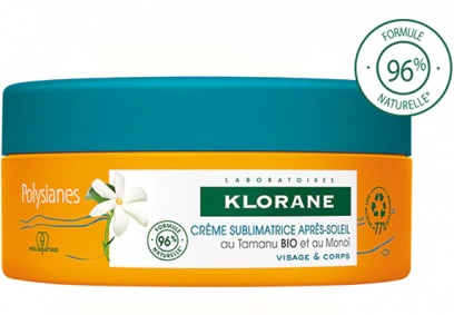 KLORANE CREMA SUBLIMATRICE DOPOSOLE VISO E CORPO TAMANU E MONOI 200 ML - farmaidea24.com