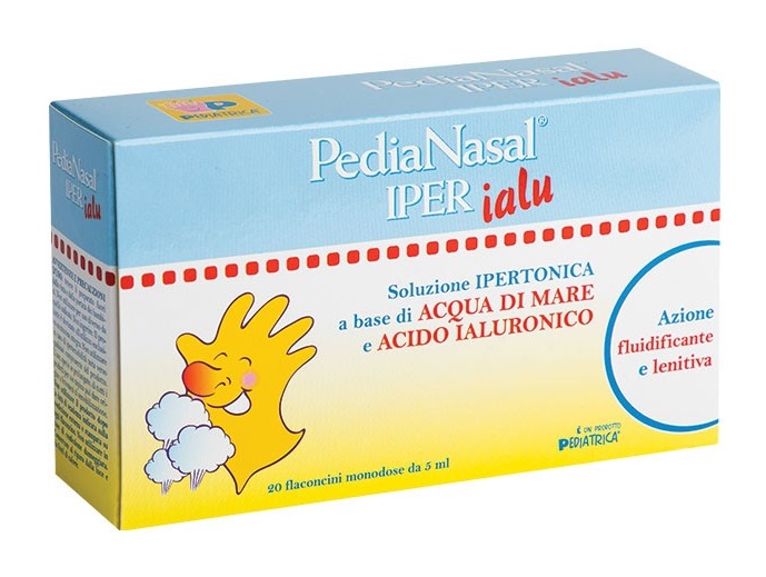 PEDIANASAL IPER SOLUZIONE IPERTONICA CON ACIDO IALURONICO 20 FLACONCINI MONODOSE DA 5 ML - farmaidea24.com