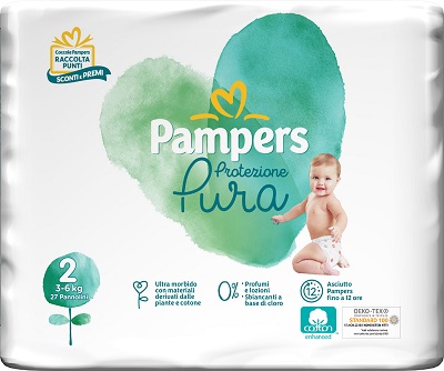 PAMPERS PROTEZIONE PURA NATURELLO MINI CP 27 PEZZI - farmaidea24.com