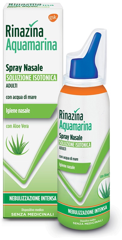 RINAZINA AQUAMARINA ISOTONICA ALOE SPRAY NEBULIZZAZIONE INTENSA 100 ML - farmaidea24.com