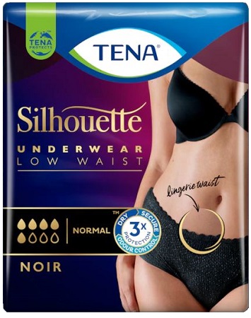 TENA SILHOUETTE NOIR M 10 PEZZI - farmaidea24.com