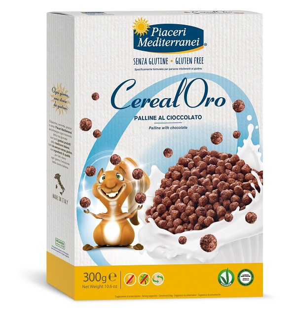 PIACERI MEDITERRANEI CEREALORO PALLINE CIOCCOLATO 300 G - farmaidea24.com