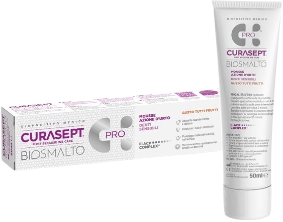 CURASEPT BIOSMALTO MOUSSE DENTI SENSIBILI 50 ML - farmaidea24.com