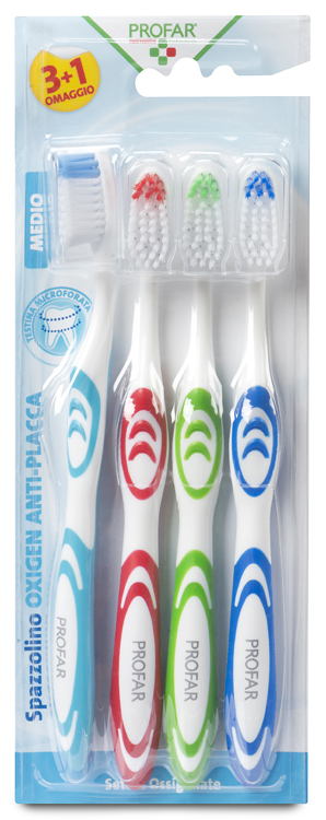 PROFAR SPAZZOLINO ANTIPLACCA OXIGEN 4 PEZZI - farmaidea24.com