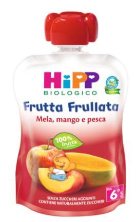 HIPP BIO FRUTTA FRULLATA MELA/MANGO/PESCA 90 G - farmaidea24.com