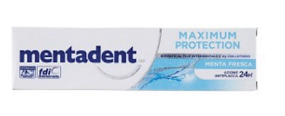 MENTADENT MAXIMUM PROTECTION MENTA FRESCA DENTIFRICIO 75 ML - farmaidea24.com