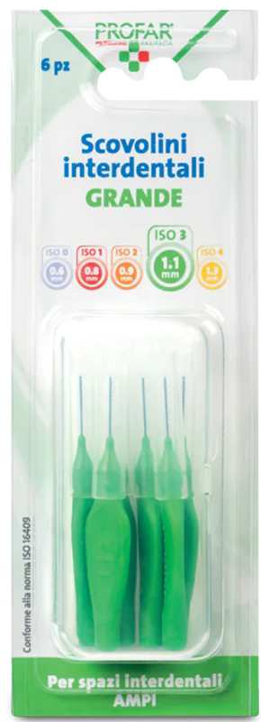 PROFAR SCOVOLINI VERDE 1,1 6 PEZZI - farmaidea24.com