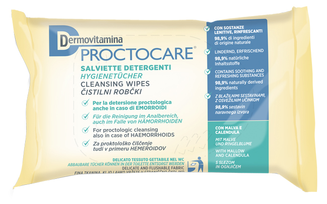 DERMOVITAMINA PROCTOCARE SALVIETTE DETERGENTI 15 PEZZI - farmaidea24.com