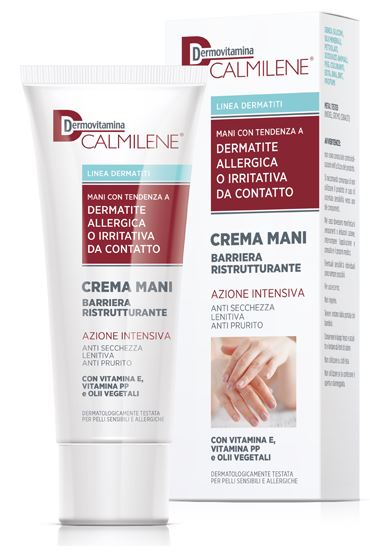 DERMOVITAMINA CALMILENE CREMA MANI BARRIERA RISTRUTTURANTE AZIONE INTENSIVA PER DERMATITE ALLERGICA O IRRITATIVA DA CONTATTO 75 ML - farmaidea24.com