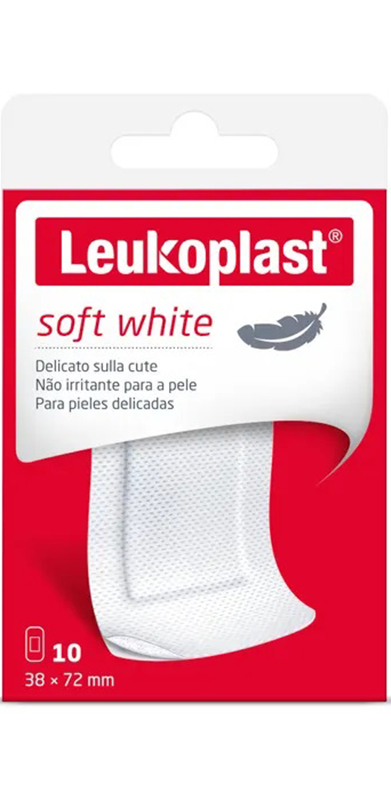 LEUKOPLAST SOFT WHITE 72 X 38 CM 10 PEZZI - farmaidea24.com