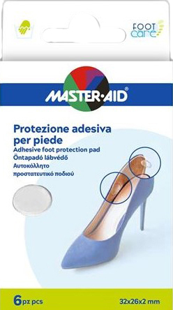 PROTEZIONE ADESIVA MASTER-AID FOOTCARE TRASPARENTE MIX 6 PEZZI A5 - farmaidea24.com