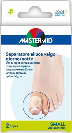 DIVARICATORE ALLUCE GIORNO/NOTTE MASTER-AID FOOTCARE SMALL 2 PEZZI D11 - farmaidea24.com