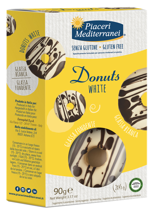 PIACERI MEDITERRANEI DONUTS WHITE 90 G - farmaidea24.com