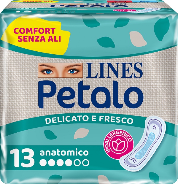 LINES PETALO BLU ASSORBENTE ANATOMICO 13 PEZZI - farmaidea24.com