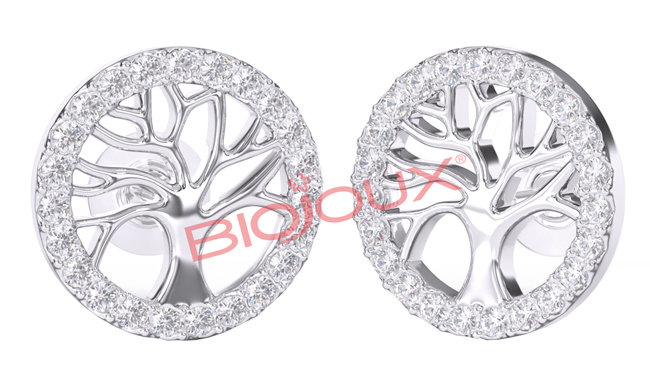 ORECCHINI POST FORATURA TREE OF LIFE WITH CRYSTALS BJT994 - farmaidea24.com