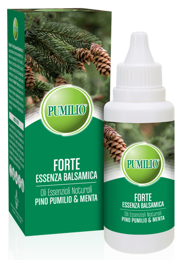 PUMILIO FORTE ESSENZA BALSAMICA OLI ESSENZIALI NATURALI PINO PUMILIO & MENTA 40 ML - farmaidea24.com