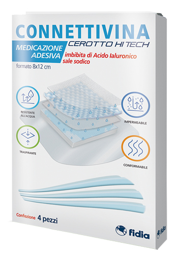 CEROTTO CONNETTIVINA HITECH 8 X 12 CM 4 PEZZI - farmaidea24.com