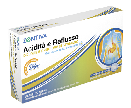 ZENTIVA ACIDITA' REFLUSSO 20 COMPRESSE MASTICABILI - farmaidea24.com
