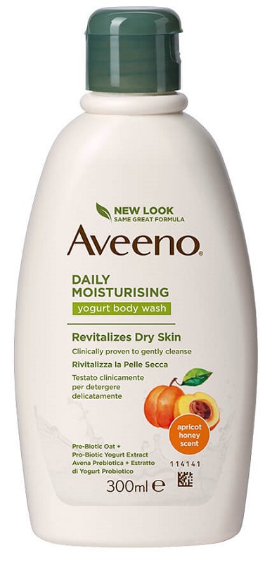 AVEENO BAGNO DOCCIA YOGURT ALBICOCCA & MIELE 300 ML - farmaidea24.com