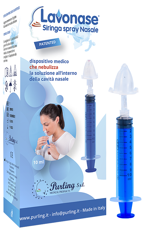 LAVONASE SIRINGA SPRAY NASALE NON STERILE 10 ML LUER-LOCK CON CAPPUCCIO + UGELLO NASALE CON RACCORDO LUER-LOCK + PERFORATORE CON VALVOLA NON RITORNO CON TAPPO - farmaidea24.com