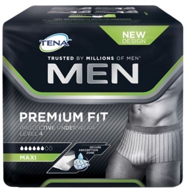 MUTANDINA ASSORBENTE MASCHILE TENA MEN PREMIUM FIT LIVELLO 4 S/M 10 PEZZI - farmaidea24.com
