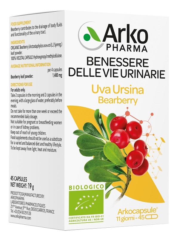 ARKO CAPSULE UVA URSINA BIO 45 CAPSULE 1400 MG - farmaidea24.com
