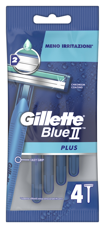 GILLETTE BLUE II USA&GETTA PLUS 4 PEZZI - farmaidea24.com