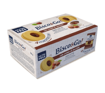 NUTRIFREE BISCO&GO CON CREMA DI NOCCIOLE 4X40 G - farmaidea24.com