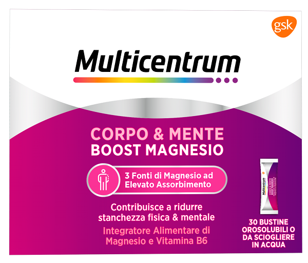 MULTICENTRUM BOOST MAGNESIO 30 BUSTINE - farmaidea24.com