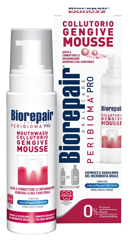 BIOREPAIR ORAL CARE PERIBIOMA PRO COLLUTORIO GENGIVE MOUSSE 200 ML - farmaidea24.com