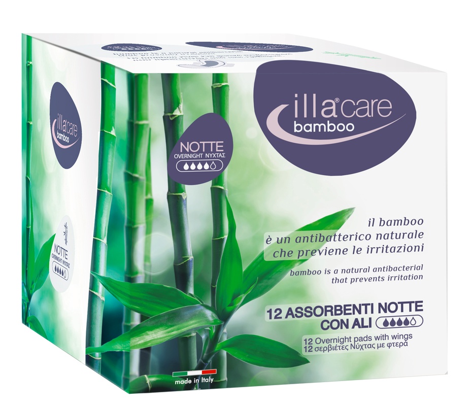 ILLA CARE BAMBOO ASSORBENTE NOTTE 12 PEZZI - farmaidea24.com