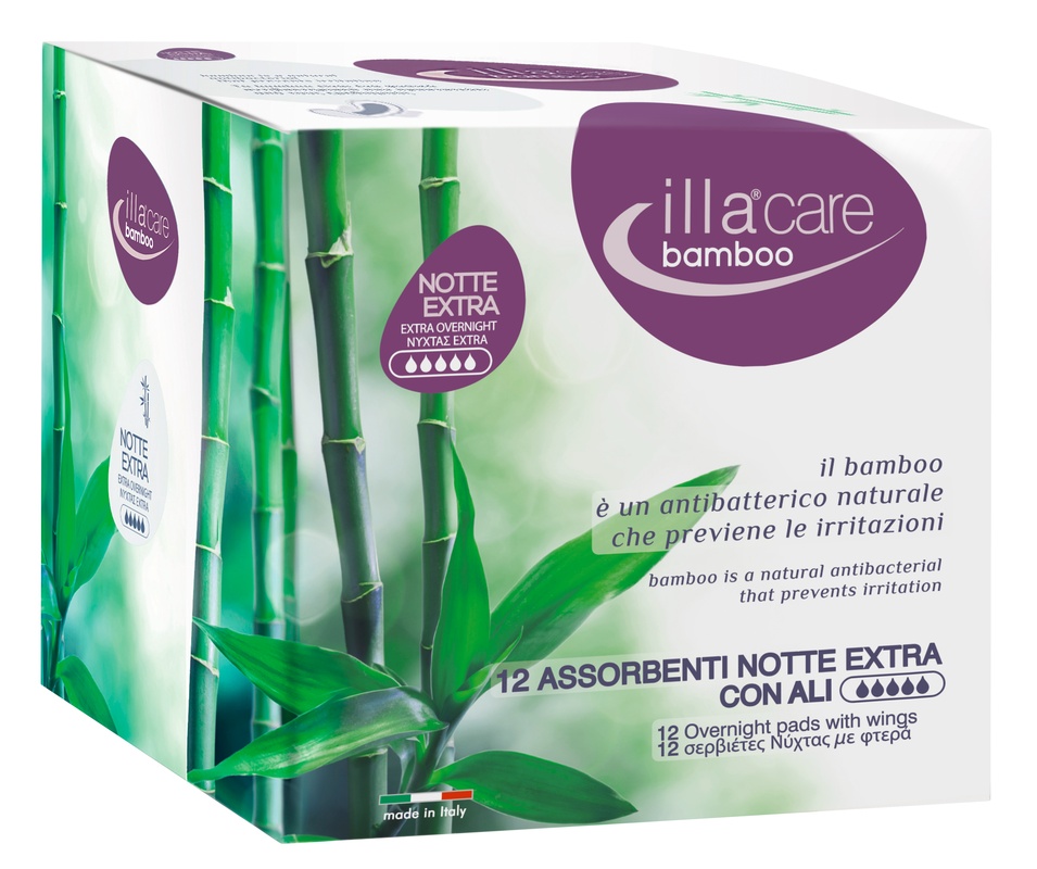 ILLA CARE BAMBOO ASSORBENTI NOTTE EXTRA 12 PEZZI - farmaidea24.com